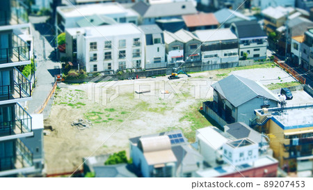 A vacant lot in the city, diorama style A vacant lot in the city, diorama style 89207453