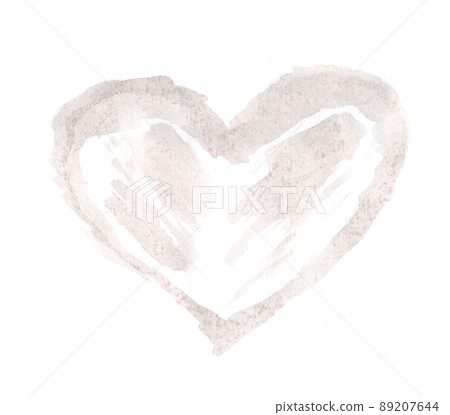 Isolated heart symbol, love, valentine's day. Watercolor, art decoration, sketch. Illustration hand drawn modern 89207644