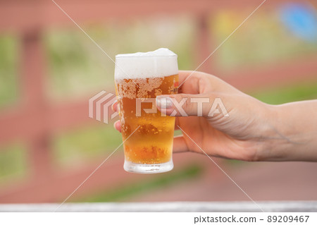 Beer with a glass of beer Beer with a glass of beer 89209467