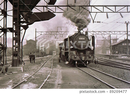 1968 Steam locomotive 9600 Kumamoto locomotive district Kyushu Kagoshima main line Kumamoto prefecture 1968 Steam locomotive 9600 Kumamoto locomotive district Kyushu Kagoshima main line Kumamoto prefecture 89209477