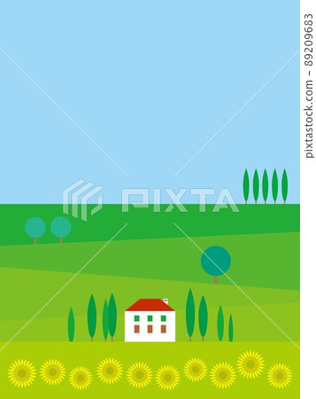 Summer Landscape Sunflower Summer Landscape Sunflower 89209683