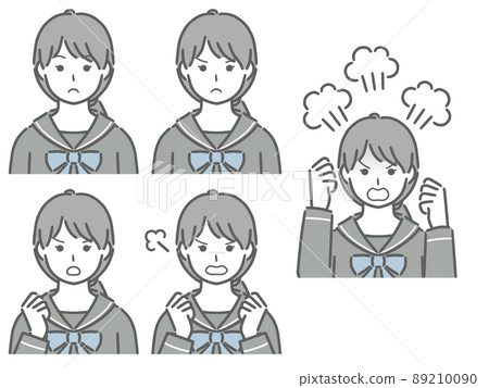 憤怒的表情女學生強度 憤怒的表情女學生強度 89210090