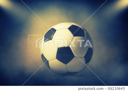 Soccer ball on green playground. Soccer concept Soccer ball on green playground. Soccer concept 89210645