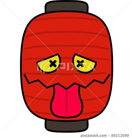 Illustration of a ghost of a fainting lantern (with outline) Illustration of a ghost of a fainting lantern (with outline) 89211099