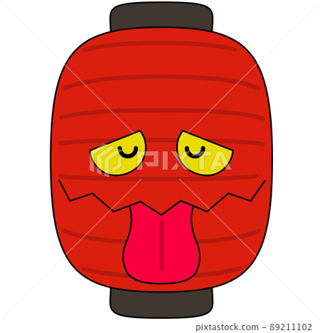 Illustration of a ghost of a lantern that closes your eyes (with outline) Illustration of a ghost of a lantern that closes your eyes (with outline) 89211102