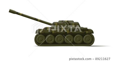 Digital 3d illustration or icon of a military tank 89211627