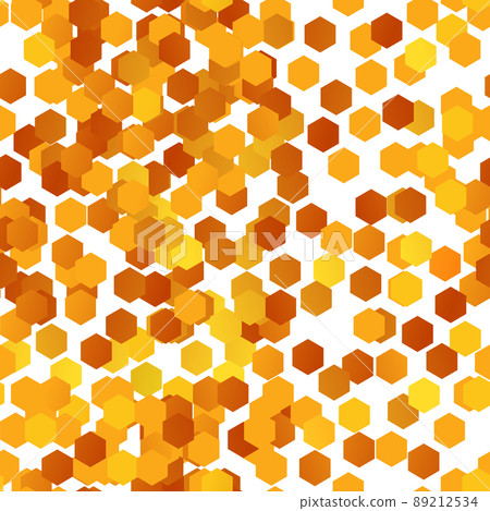 Seamless pattern with golden with honeycomb shapes. Vector background for invitation, poster, card, banner, announcements and others 89212534