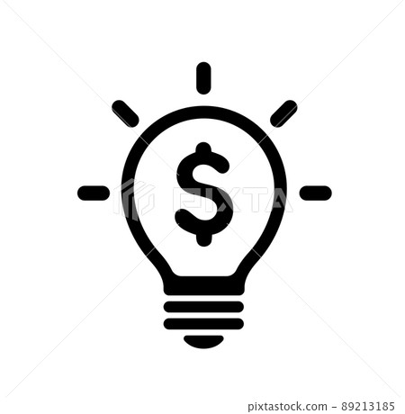 Electricity and utilities costs Vector icon... - Stock Illustration ...