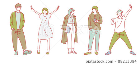 People fashionable illustration material People fashionable illustration material 89213384