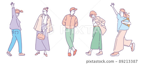 People fashionable illustration material People fashionable illustration material 89213387
