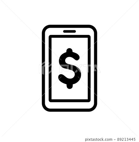 Mobile Charge / Carrier Payment / Mobile Payment Vector Icon Illustration (US $) Mobile Charge / Carrier Payment / Mobile Payment Vector Icon Illustration (US $) 89213445