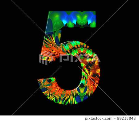 3D render of colorful fractal number 89213848