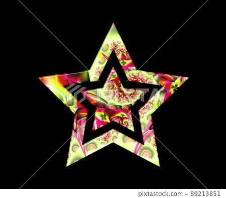 3D render of colorful fractal symbol 89213851