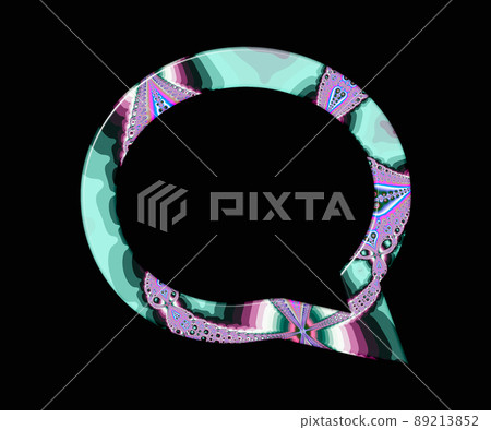 3D render of colorful fractal symbol 89213852
