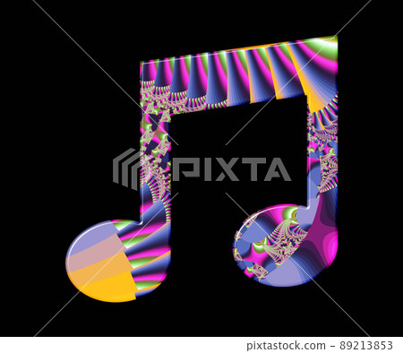 3D render of colorful fractal symbol 89213853