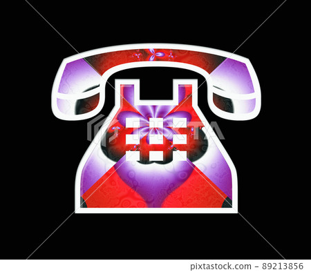 3D render of colorful fractal symbol 89213856