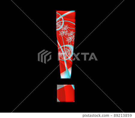 3D render of colorful fractal symbol 89213859