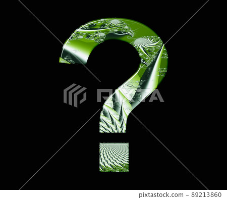 3D render of colorful fractal symbol 89213860