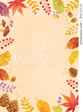 Vector illustration frame background of autumn plant leaves (deciduous leaves, leaves, leaves) Vector illustration frame background of autumn plant leaves (deciduous leaves, leaves, leaves) 89215133