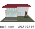 獨立式住宅的 3D 插圖圖像 89215216
