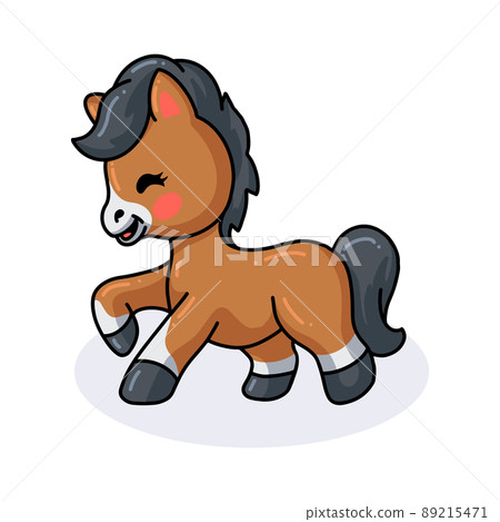 Cute baby donkey cartoon posing Cute baby donkey cartoon posing 89215471