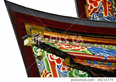 Naritasan，Shinshoji Temple，三重塔，美麗的雕塑。日本材質 89215773