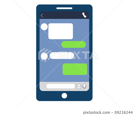 Smartphone Talk Chat App Mobile. Have a conversation in the talk room. Smartphone screen. An illustration Smartphone Talk Chat App Mobile. Have a conversation in the talk room. Smartphone screen. An illustration 89216244