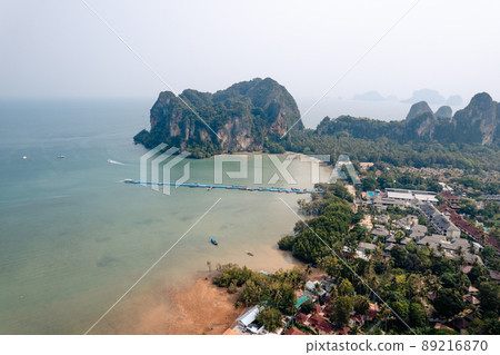 Aerial view of Railay beach in summer day in Krabi, Thailand 89216870