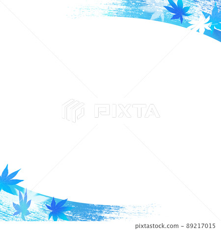 Cool autumn leaves and wave background Cool autumn leaves and wave background 89217015