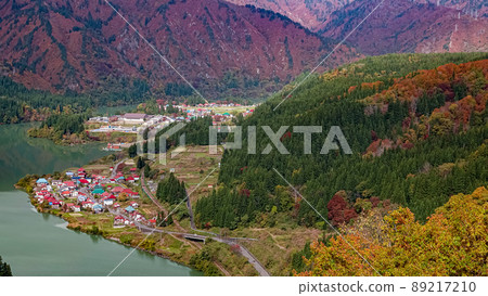 Tadami Line scenery in Fukushima, Japan Tadami Line scenery in Fukushima, Japan 89217210