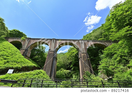 The third brick bridge (Megane Bridge) on the abandoned line between Usui Pass and Yokogawa on the former Shin-Etsu Main Line The third brick bridge (Megane Bridge) on the abandoned line between Usui Pass and Yokogawa on the former Shin-Etsu Main Line 89217416