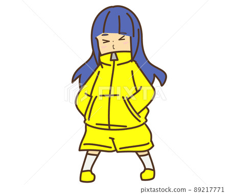 藍髮直發女生頭像酸臉 藍髮直發女生頭像酸臉 89217771