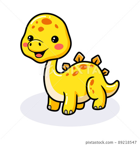 Cute little stegosaurus dinosaur cartoon Cute little stegosaurus dinosaur cartoon 89218547