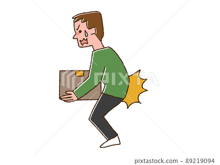 A man with a tight back, a comical handwritten person vector, a warm line drawing A man with a tight back, a comical handwritten person vector, a warm line drawing 89219094