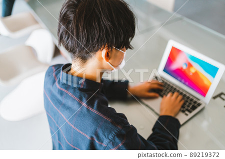 Young man in a mask Young man in a mask 89219372