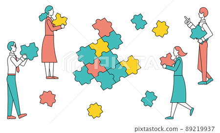 A business person who works together as a team 89219937