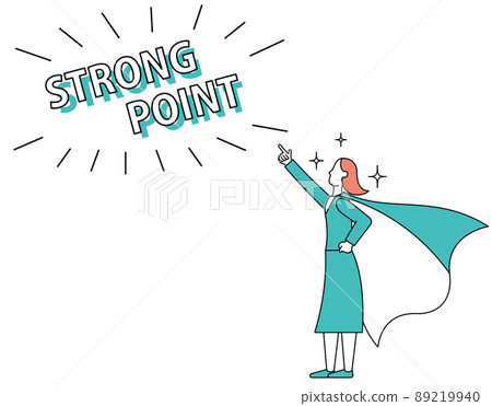 A positive and unique business woman with strengths 89219940