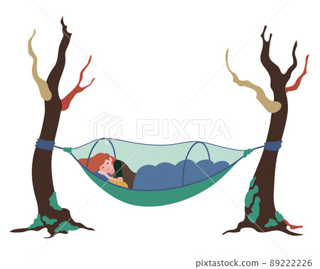 People who enjoy camping activities and hammocks outdoors 89222226