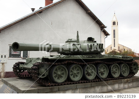 Heavy tank T-80 in Vukovar, Croatia - leftover after Croatian War of Independence, 1991 - 1995, (Homeland War, Domovinski Rat) Heavy tank T-80 in Vukovar, Croatia - leftover after Croatian War of Independence, 1991 - 1995, (Homeland War, Domovinski Rat) 89223139