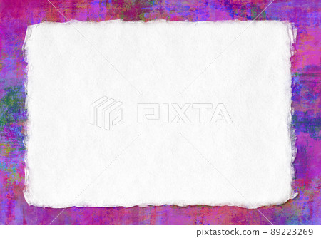 An abstract purple background and a frame of handmade Japanese paper 89223269