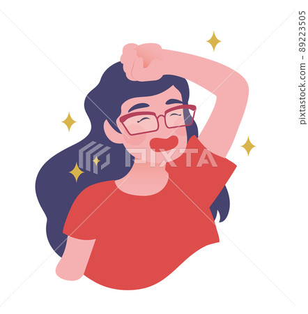 [Achievement] [Pleasure] [Exhilaration] Facial expression reaction 89223505
