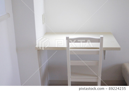 Wooden white chair and desk 89224235