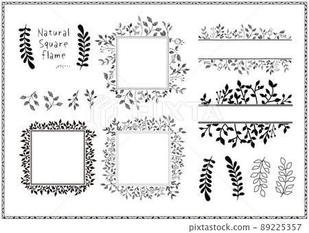 Square frame set of hand-painted flowers, etc. Square frame set of hand-painted flowers, etc. 89225357