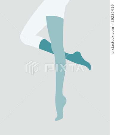 pinup woman legs in mismatching socks and stockings pinup woman legs in mismatching socks and stockings 89225419