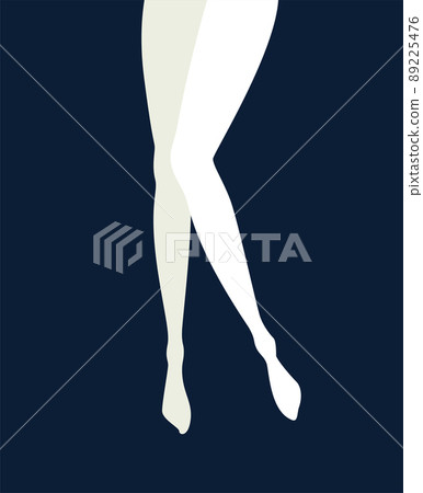 Pop art pinup poster with woman legs Pop art pinup poster with woman legs 89225476