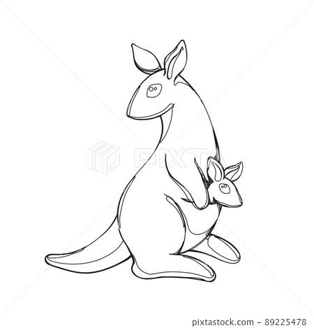cute kawaii kangaroo family cute kawaii kangaroo family 89225478