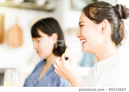 Women having a lunch party Women having a lunch party 89225687