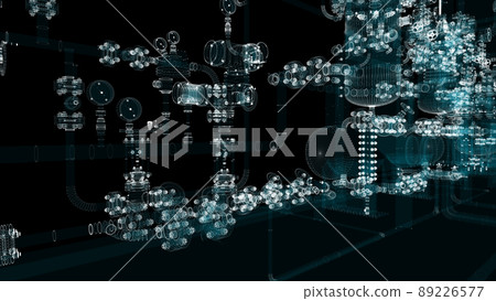 Particle hologram industrial equipment, valves, pipes and sensors 89226577