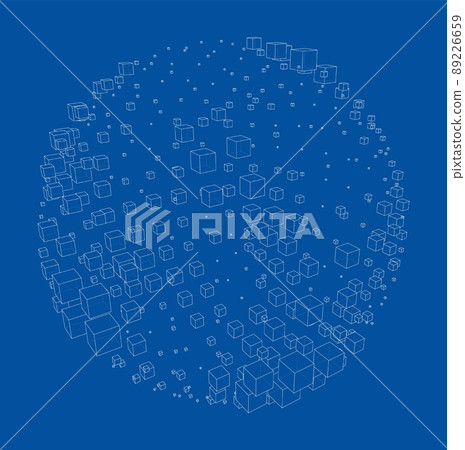 Vector abstract sphere background 89226659