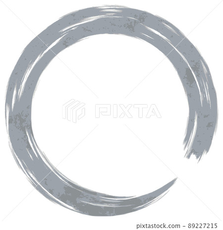 用銀墨畫筆粗略繪製的圓形矢量素材 89227215